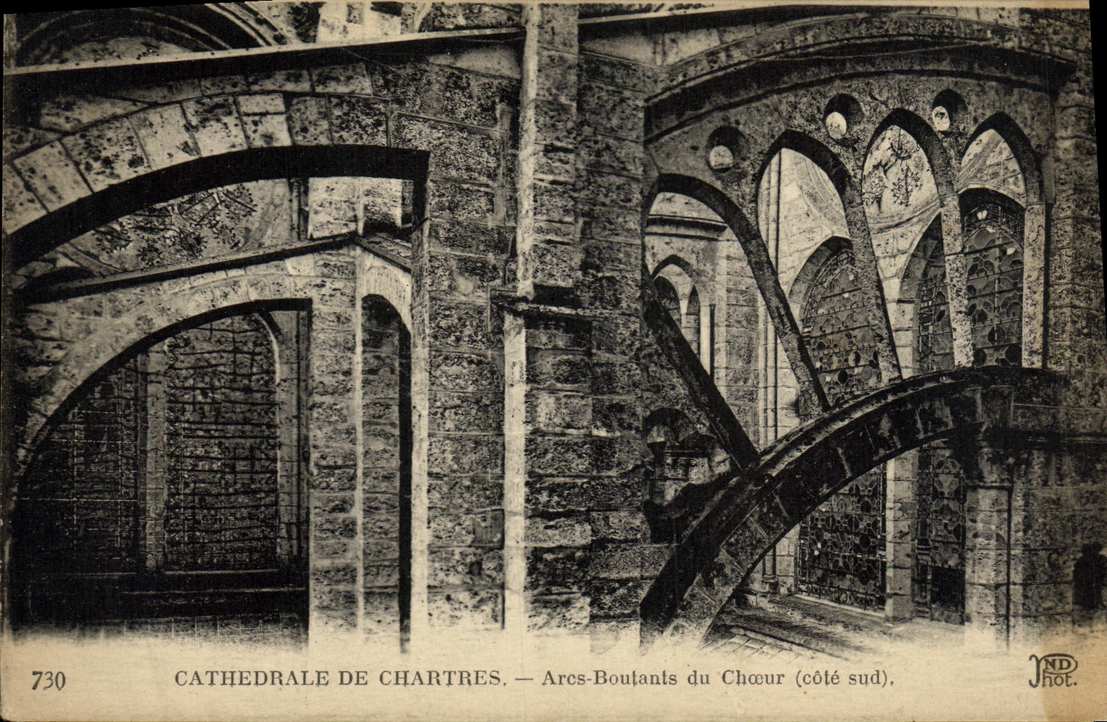 Cathédrale de Chartres — Arcs-Boutants du Chœur (côté sud)