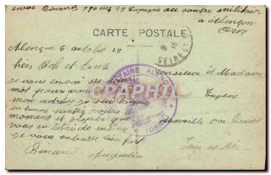 CPA Chartres Monument Commemoratif 1870 1871 Militaria — Verso