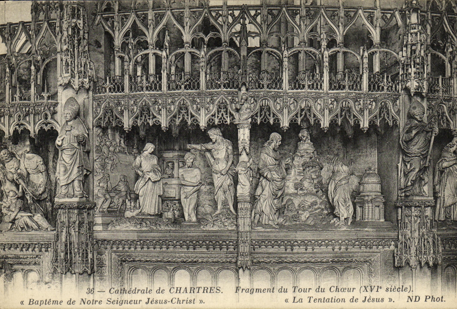 Cathédrale de Chartres — Fragment du Tour du Chœur (XVIe siècle) — ND Phot.