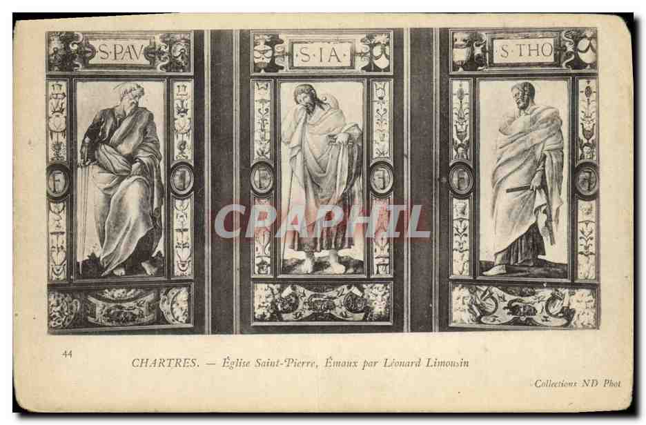CPA Chartres Eglise Saint Pierre Emaux Par Leonard Limousin