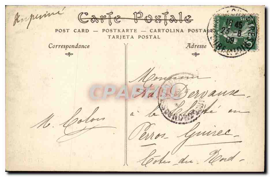 CPA Chartres Le Cloitre de Lans — Verso