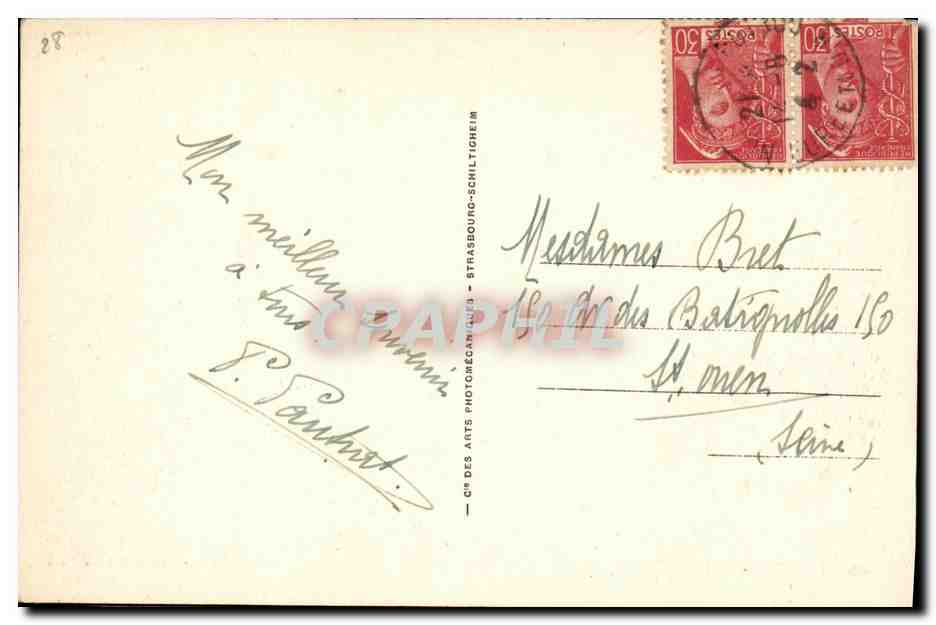 Nogent-le-Rotrou — Porche Saint-Laurent (XVe s.) — Cie des Arts Photomécaniques Schiltigheim — Rückseite