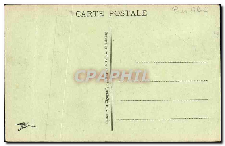 Ballon d'Alsace — Grand Hôtel Stauffer (Alt. 1256m) — Cartes 'La Cigogne', Strasbourg — Rückseite
