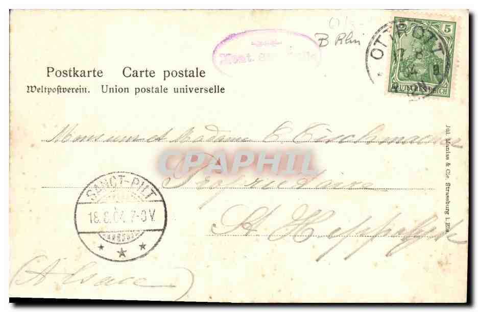 CPA St Odilienberg Mont Ste Odile  — Verso