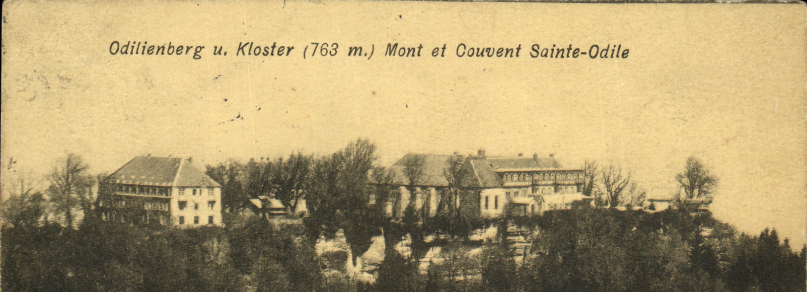 Odilienberg u. Kloster (763 m.) — Mont et Couvent Sainte-Odile — Felix Leib, Strassburg / B.