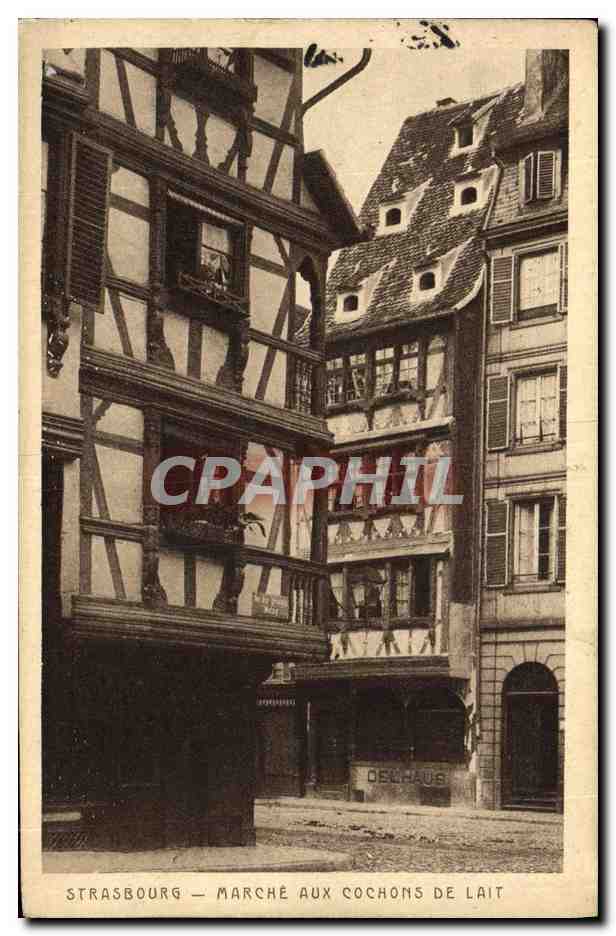 CPA Strasbourg Marche aux Cochons de Lait