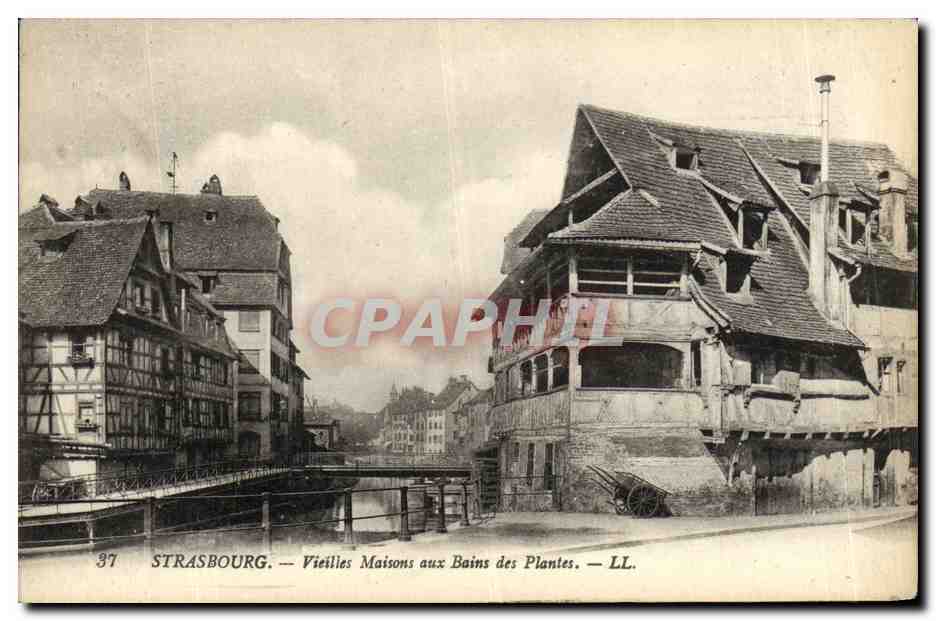 CPA Strasbourg Vieilles Maisons aux Bains des Plantes