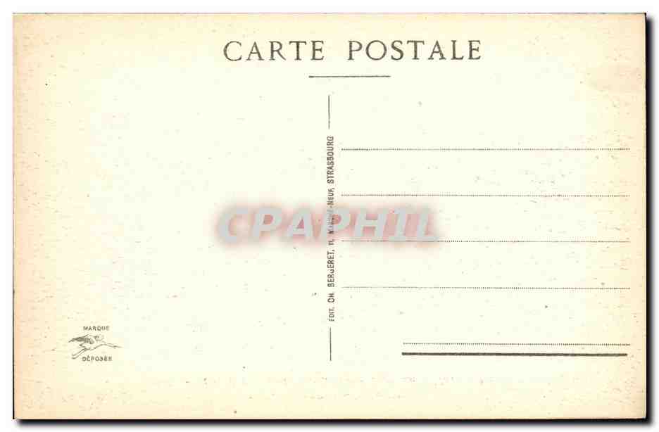 CPA Strasbourg Palais du Haut Commissariat de la Republique — Rückseite