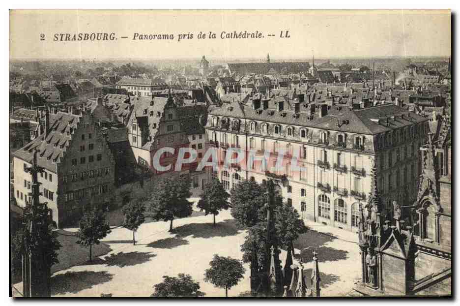 CPA Strasbourg Panorama pris de la Cathedrale