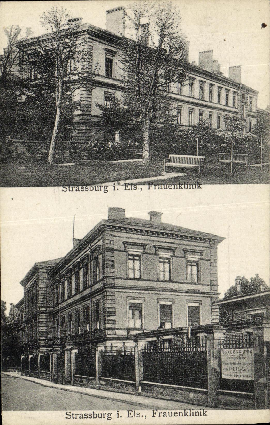 Strassburg i. Els., Frauenklinik — vue de l'établissement — W. Springer Sohne, Strassburg i. Els.