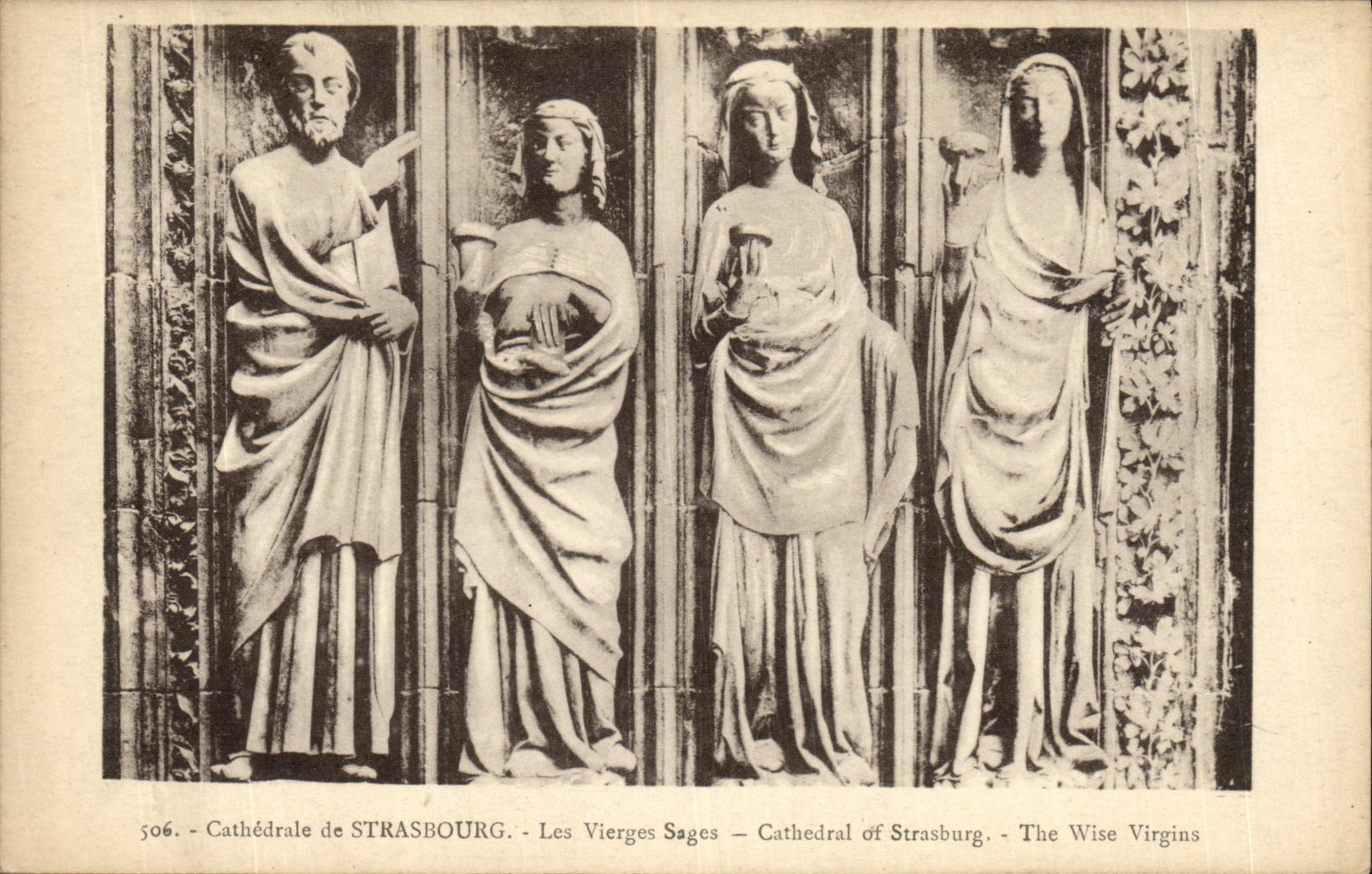 CPA Cathedarle de Strasbourg Les Vierges Sages 