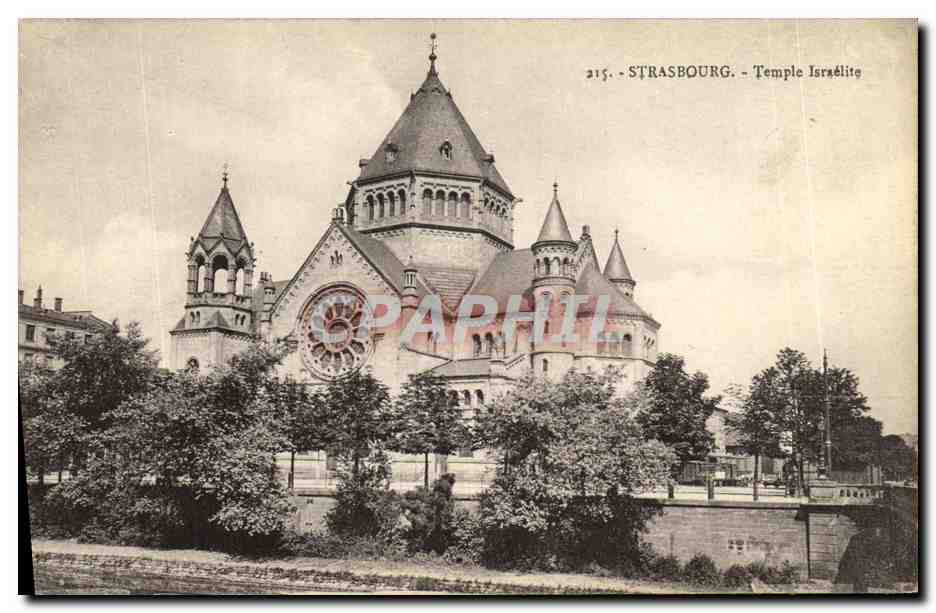 Strasbourg - Temple Israélite — éditeur Bergeret, n° 215