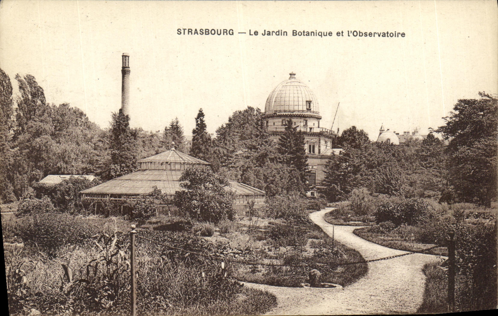 CPA Strasbourg Le Jardin Botanique et l Observatoire