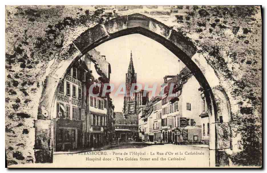 Strasbourg - Porte de l'Hôpital - La Rue d'Or et la Cathédrale