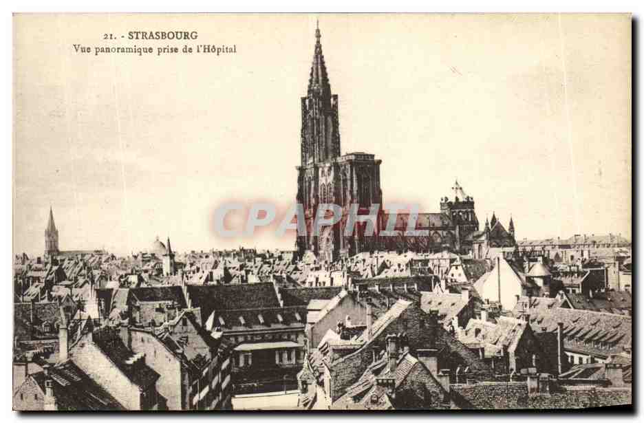 CPA Strasbourg Vue panoramique prise de l Hopital