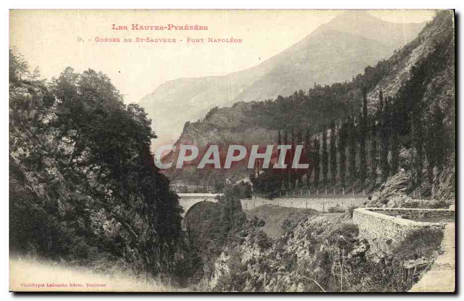 CPA Gorges de St Sauveur Pont Napoleon