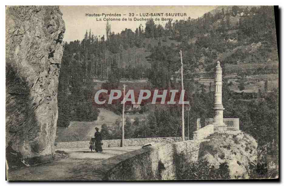 Luz-Saint-Sauveur — La Colonne de la Duchesse de Berry — éditeur inconnu, n° de série non visible