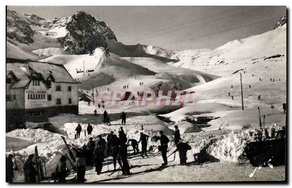La Mongie (H.-P.) — Départ pour le ski, au fond le Tourmalet — Éditeur Jove, France