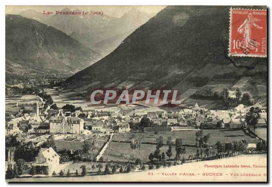 CPA Vallee d Aure Guchen Vue Generale
