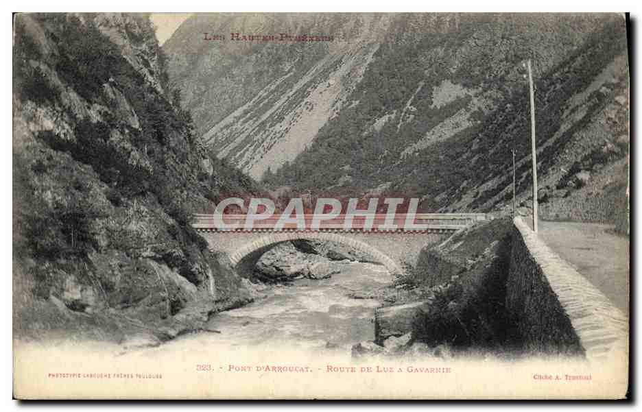 Port d'Arroucat — Route de Luz à Gavarnie — Phototype Languèche Frères Poulousses, n°323