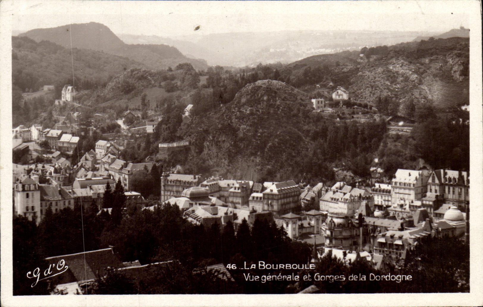 La Bourboule — Vue générale et Gorges de la Dordogne — G.d'O. n°46