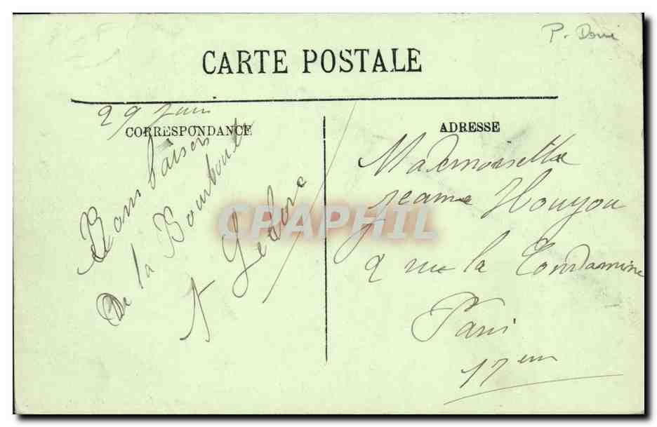CPA La Bourboule Entree de la Sourbe Croizat animee  — Rückseite