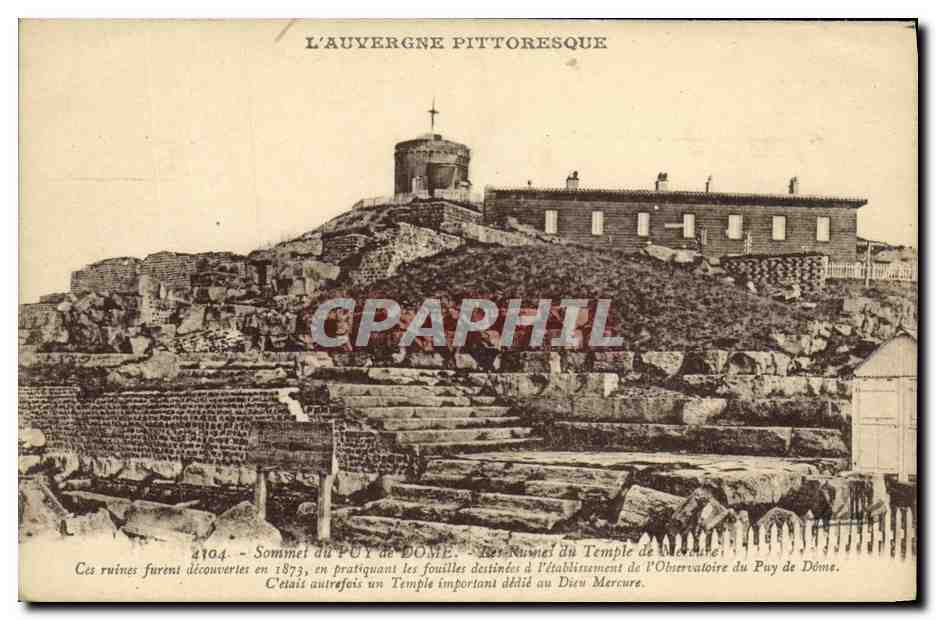Sommet du Puy de Dôme — Ruines du Temple de Mercure — Éditeur : Béguin, St-Gérand-de-Puy