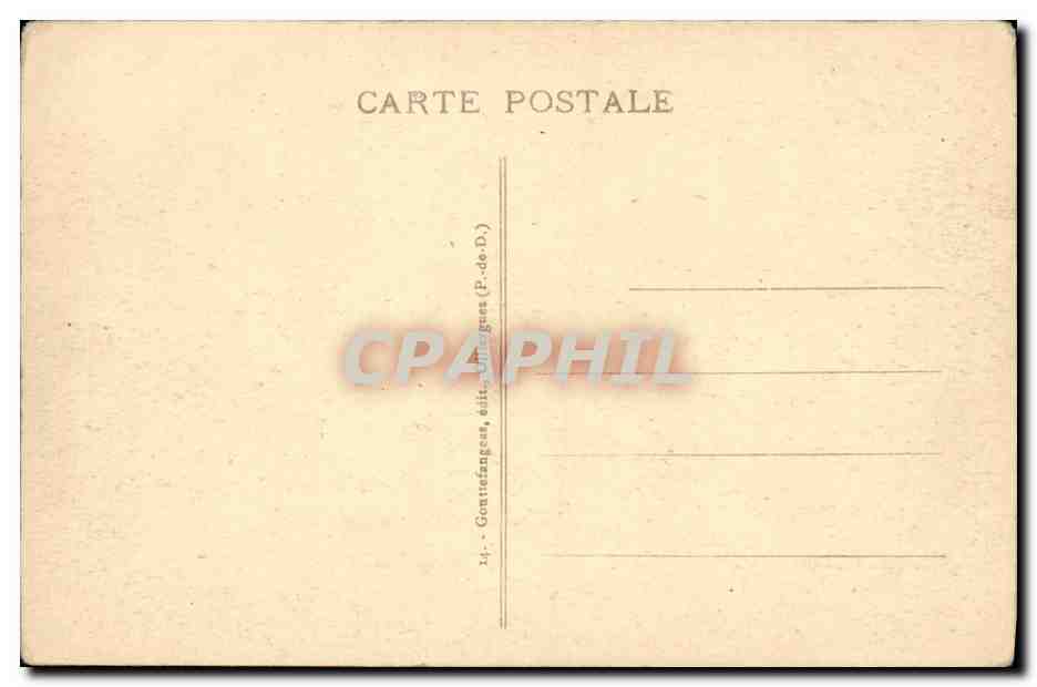 CPA Le Mont Dore Vallee du Sancy et le Capucin — Verso