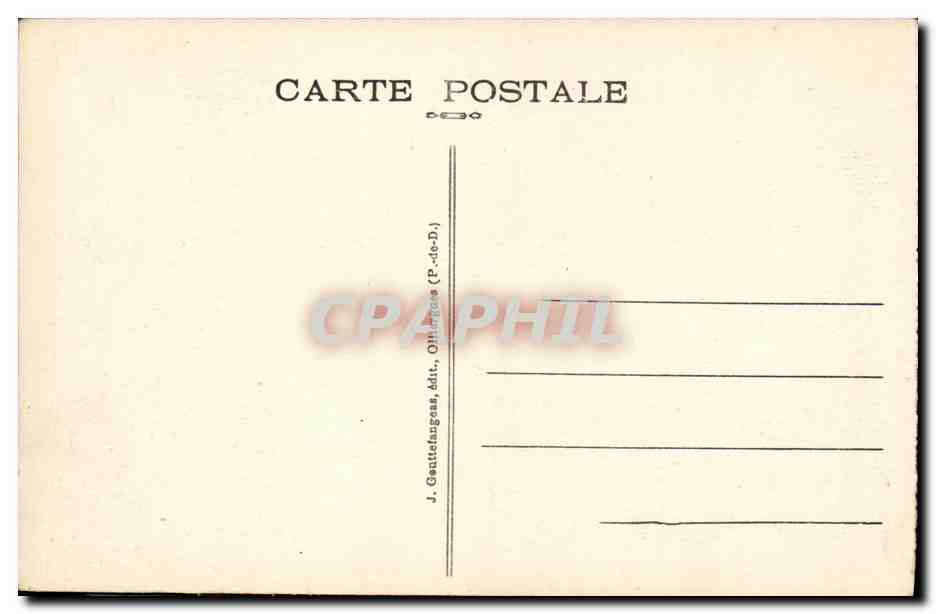 CPA Le Mont Dore Vue Sur le Parc Le Casino et les Villas Thevenin — Verso