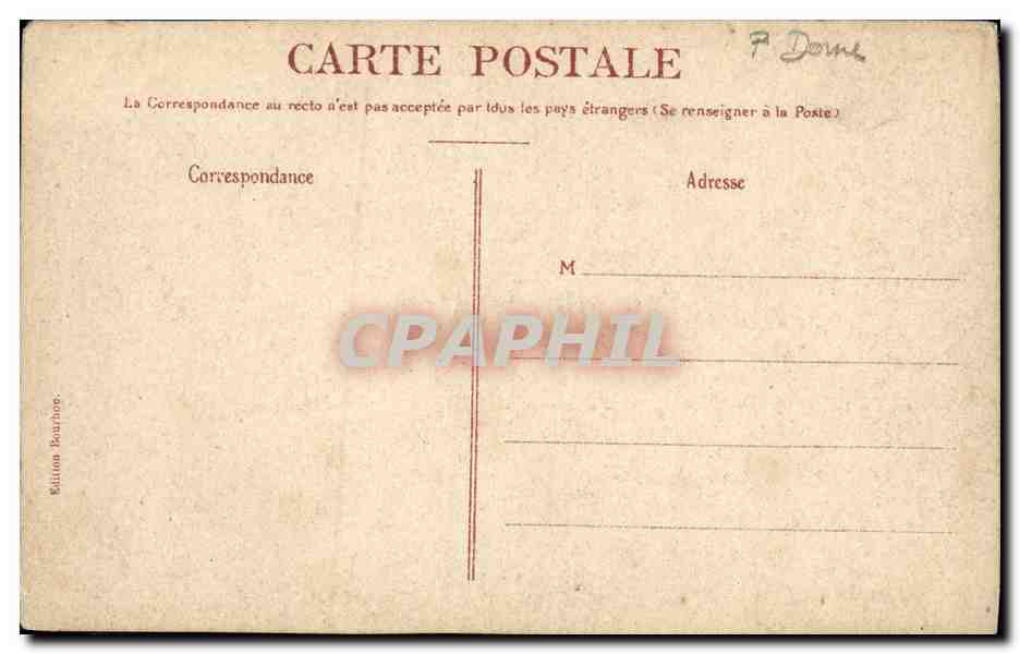 CPA Le Mont Dore Place Michel Bertrand — Verso