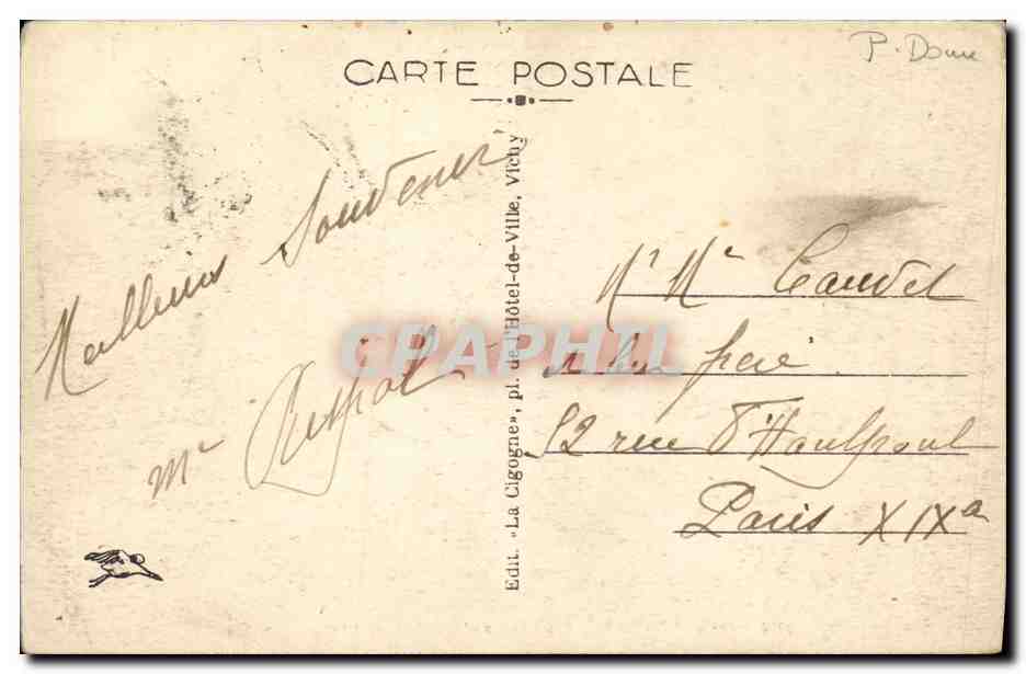 CPA Le Mont Dore Les Gorges d Enfer et les Cretes du Sancy — Verso