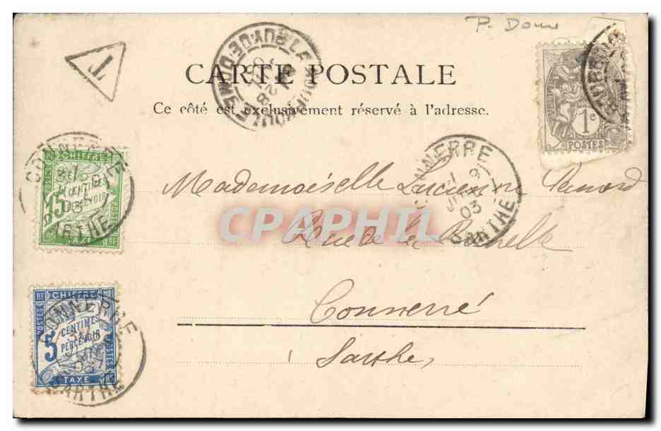 CPA Le Mont Dore Les Bains — Verso