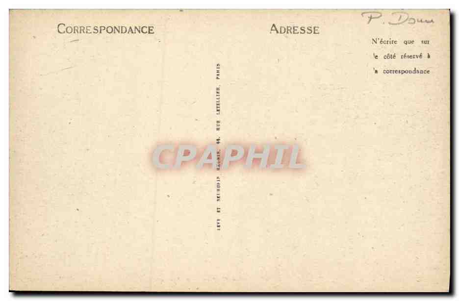 CPA Le Mont Dore Le Parc des Sports et le Sancy — Verso