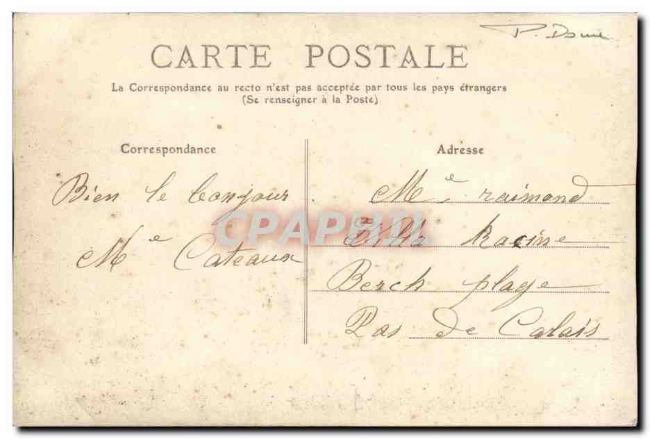 CPA La Bourboule Le Casino Pont Rue du chateau et le funiculaire  — Rückseite