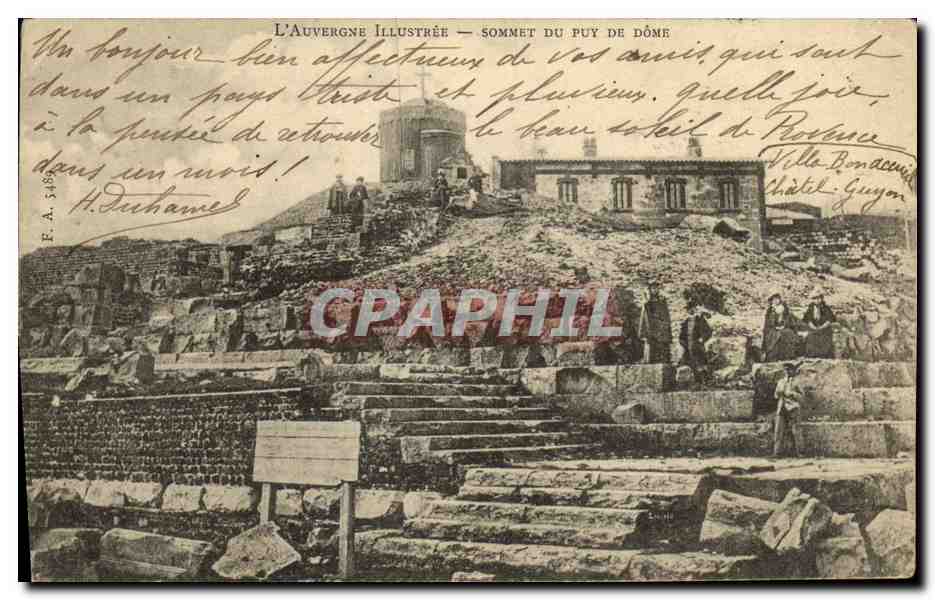 Sommet du Puy de Dôme — L'Auvergne Illustrée — éditeur et n° de série 3458