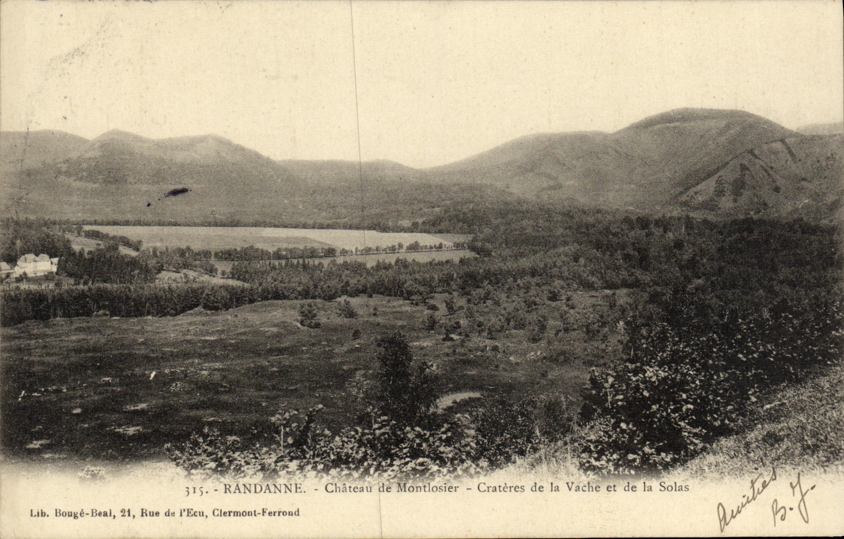 Randanne - Château de Montlosier - Cratères de la Vache et de la Solas — Lib. Bougé-Beal, 21, Rue de l'Écu, Clermont-Ferrand