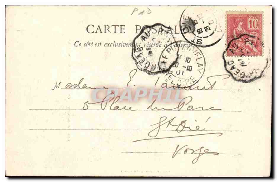Les Pradeaux — Château de la Grange-Fort — Issoire, imp. Boucheron et Yesséy — Reverso