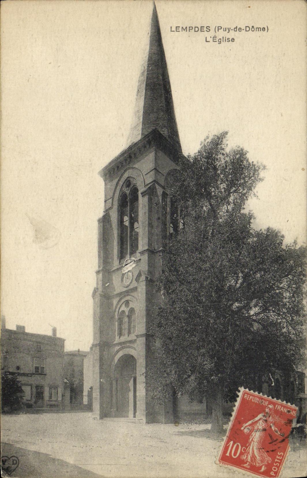 Lempdes (Puy-de-Dôme) — L'Église — Imp. B. Le Deley, art.