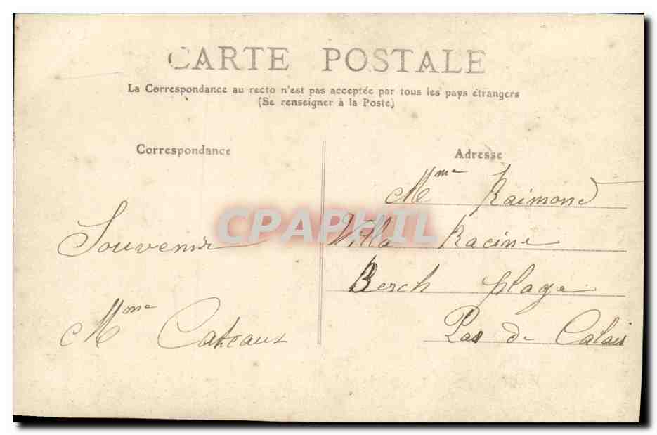 CPA L Auvergne Sommet du Puy de Dome L observatoire du temple de Minerve — Rückseite
