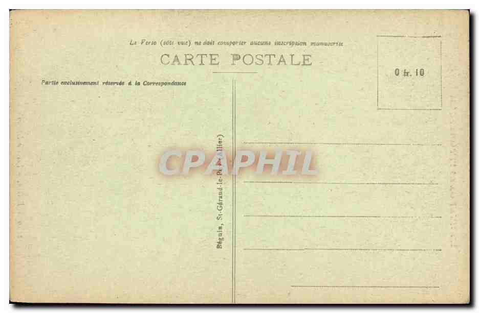 CPA L Auvergne Riom Les Cariatides — Rückseite