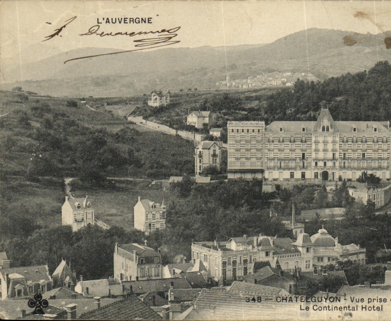 CPA L Auvergne Chatelguyon Vue prise du calvaire Le Continental Hotel