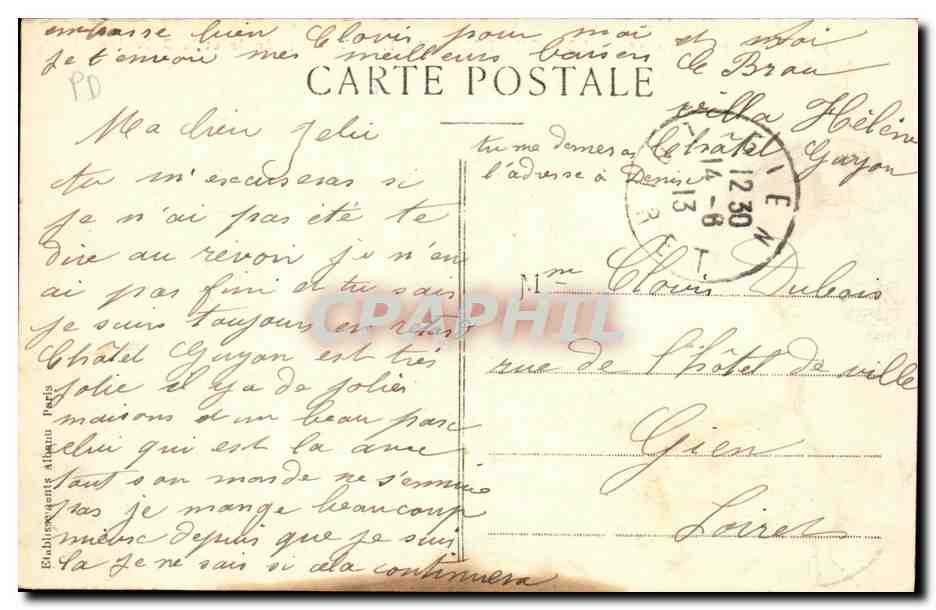 CPA L Auvergne Chatelguyon Vue Generale et le Calvaire — Rückseite