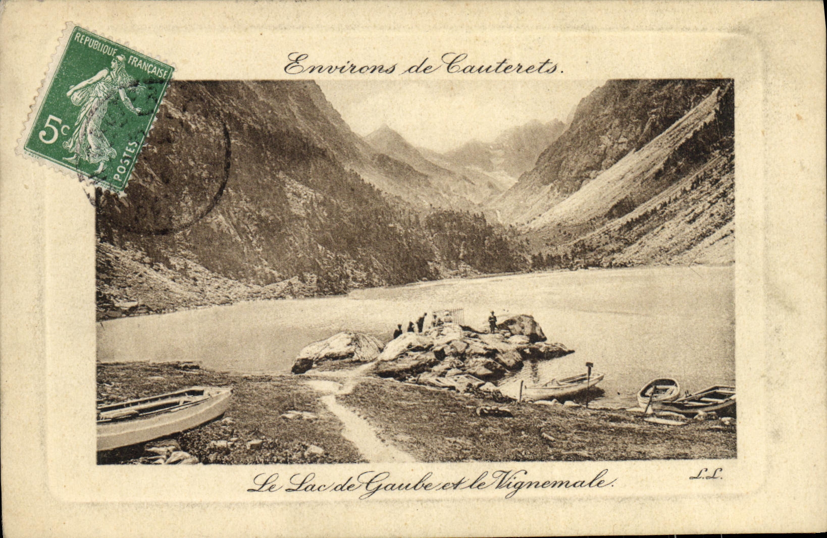 Lac de Gaube et le Vignemale — Environs de Cauterets — L.L.