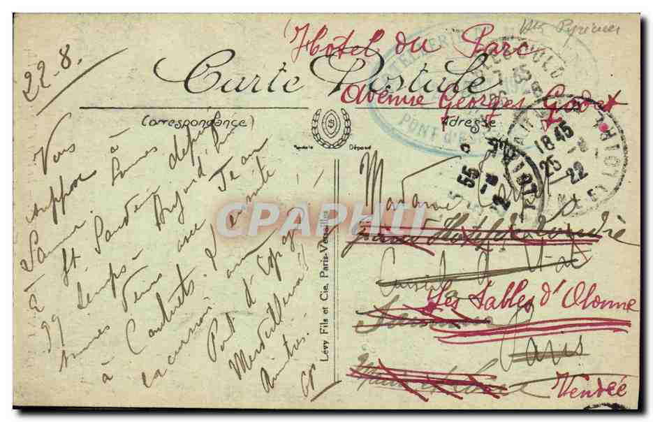 Env. de Cauterets — Le Pont d’Espagne — LL — n° 105 — Reverso