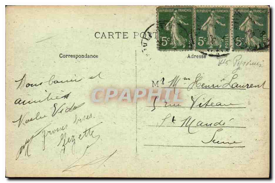 Lourdes — Statue de Saint-Michel et les Allées — Éditeur : Les Pyrénées, n° 97 — Verso