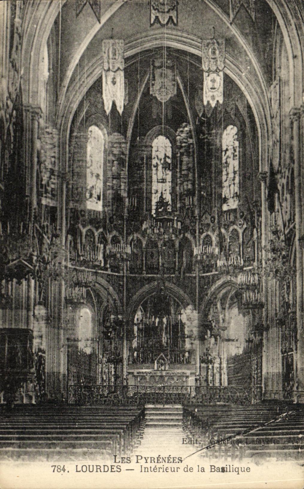 Lourdes — Intérieur de la Basilique — Edit. G. Lafayette
