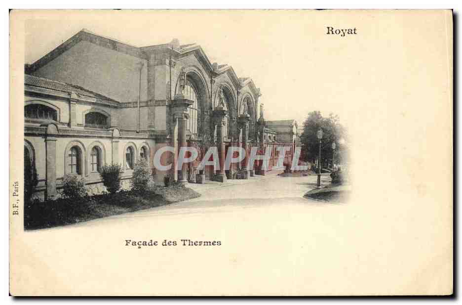 Façade des Thermes — Royat — B.F. Paris - Anverso