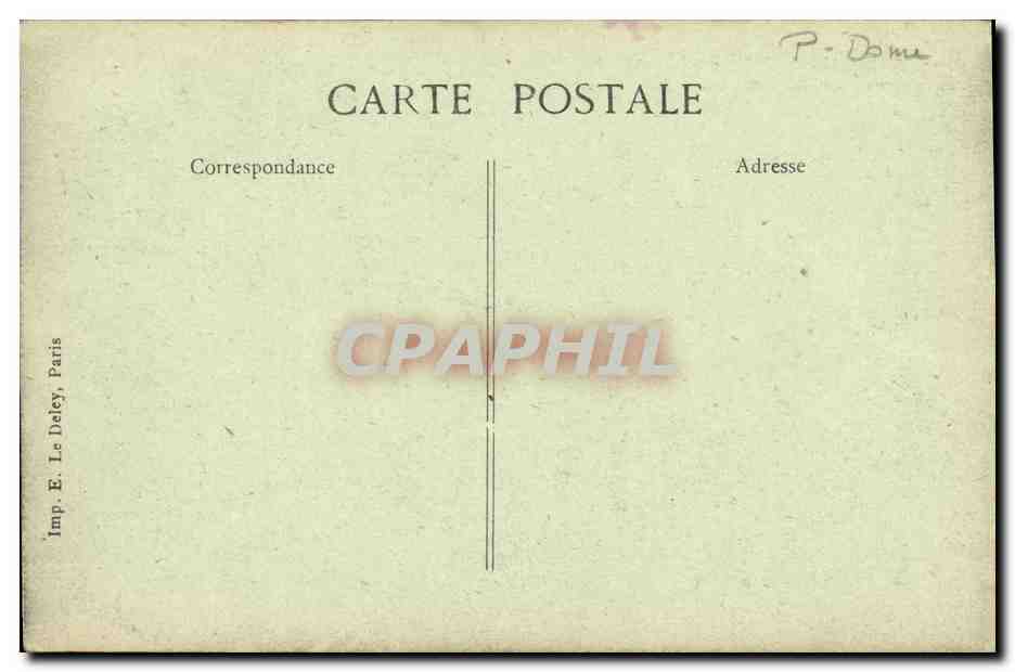CPA Royat Boulevard Bazin et le Paradis — Rückseite