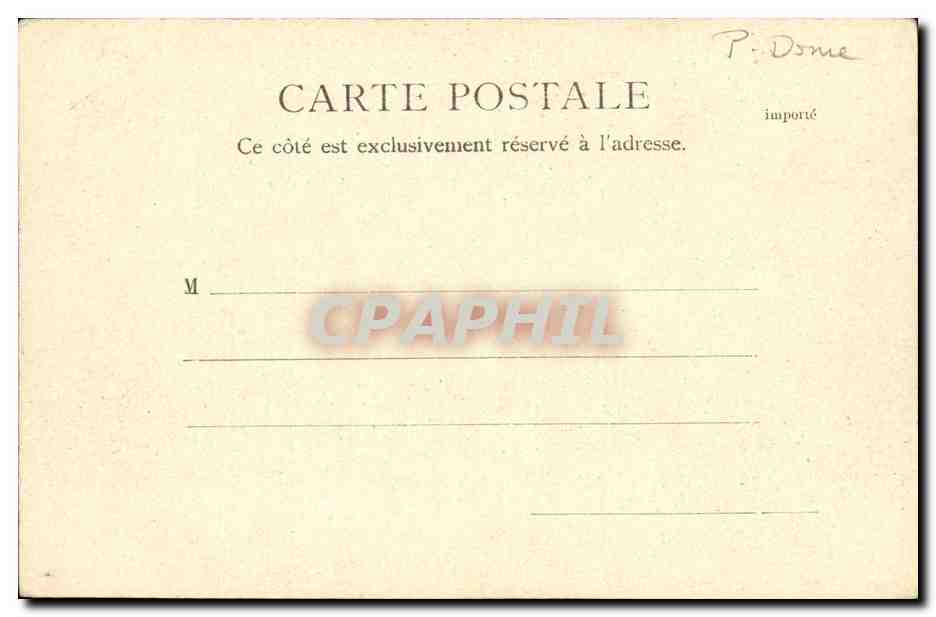 CPA Royat les Bains Les hotels — Rückseite