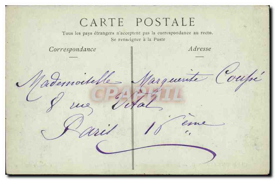 CPA Clermont Ferrand La Place Saint Herem et le Puy de Dome — Back